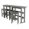 Highwood Usa Lehigh 6pc Bar Height Outdoor Patio Furniture Balcony Set AD-KITBALC201-CGE - alternate 1